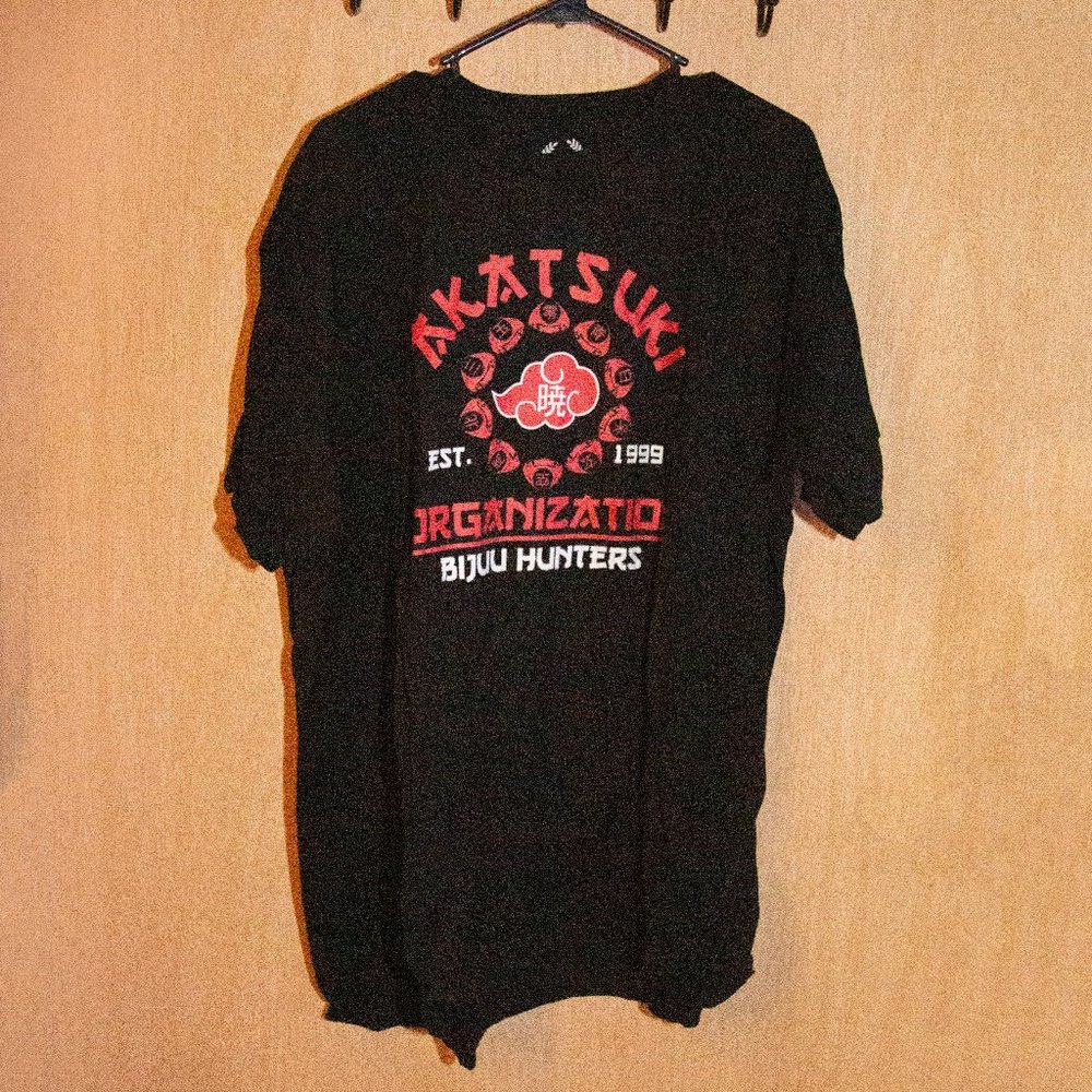 Tee Public Naruto Akatsuki Organization Bijuu Hunters T-Shirt, Size 3XL EUC